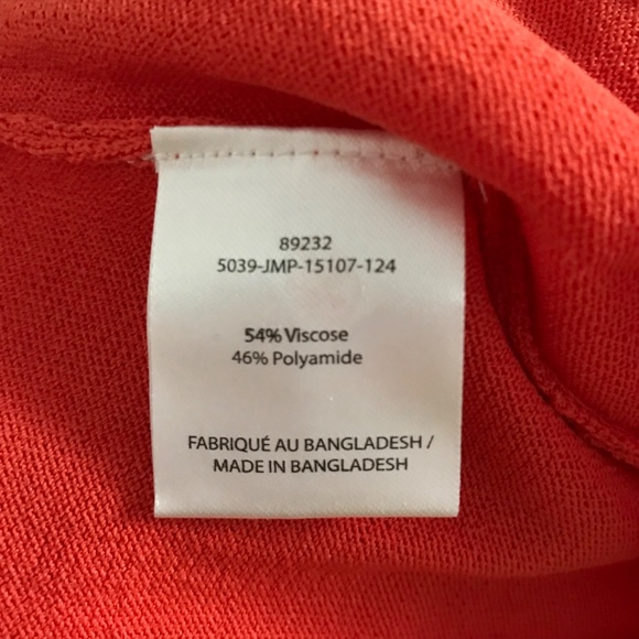 NWOT Laura Plus Long Open Front Cardigan Size X/14 Orange Long Sleeve - Picture 4 of 4